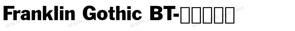 Franklin Gothic BT字体转换